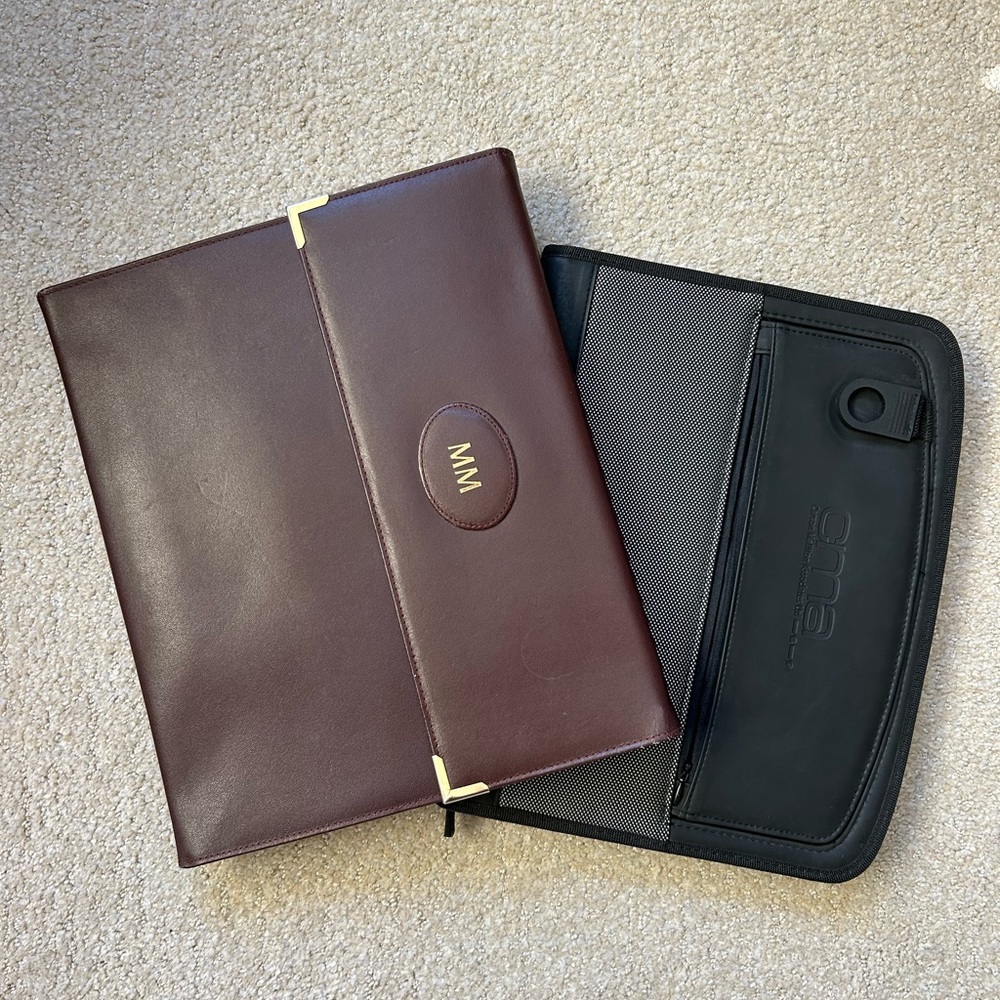 2 Faux Leather Portfolios SUPER FAST SHIPPING